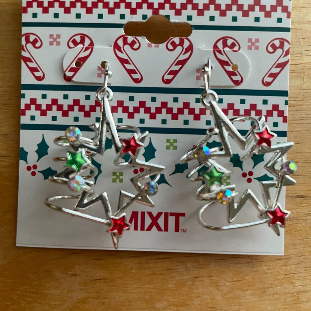 Bundle 3 for $12. Mixit Silver Toned Christmas Earrings.